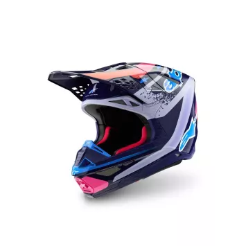 Casque Alpinestars S-M10 Edition Limitée Records Multicolore Brillant
