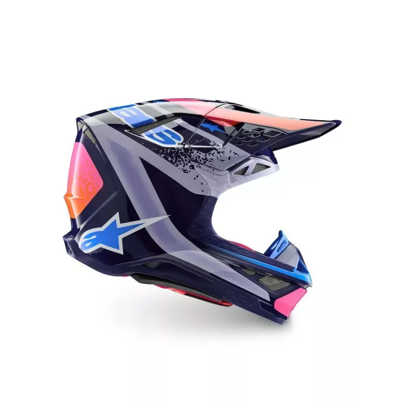 Casque Alpinestars S-M10 Edition Limitée Records Multicolore Brillant