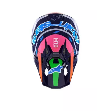 Casque Alpinestars S-M10 Edition Limitée Records Multicolore Brillant
