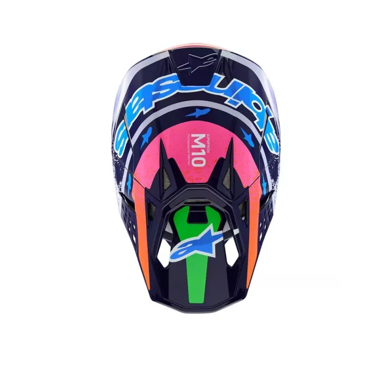 Casque Alpinestars S-M10 Edition Limitée Records Multicolore Brillant