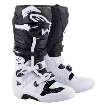 Bottes Alpinestars MOTOCROSS Tech 7 Blanc Noir