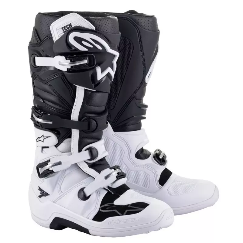 Bottes Alpinestars MOTOCROSS Tech 7 Blanc Noir