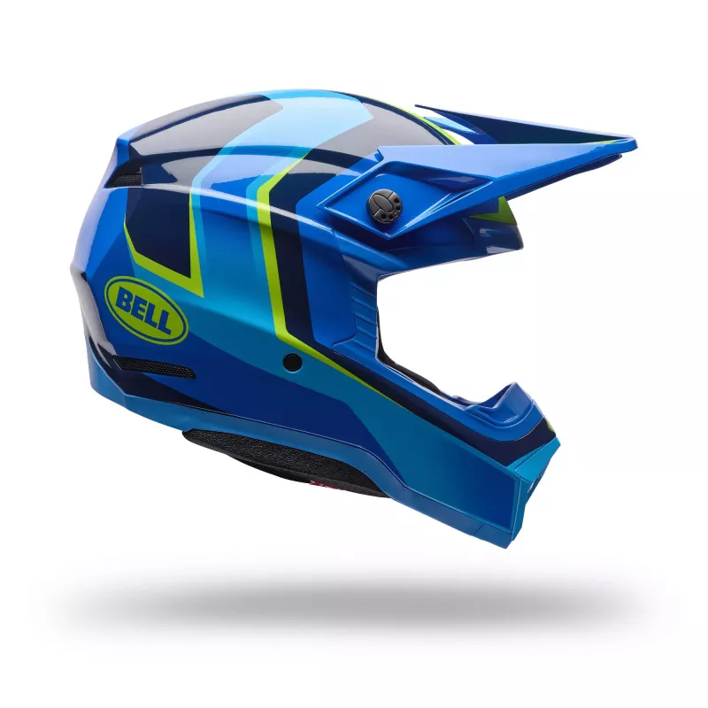 Casque BELL Moto-10 Mips PULSE - Bleu jaune 2027