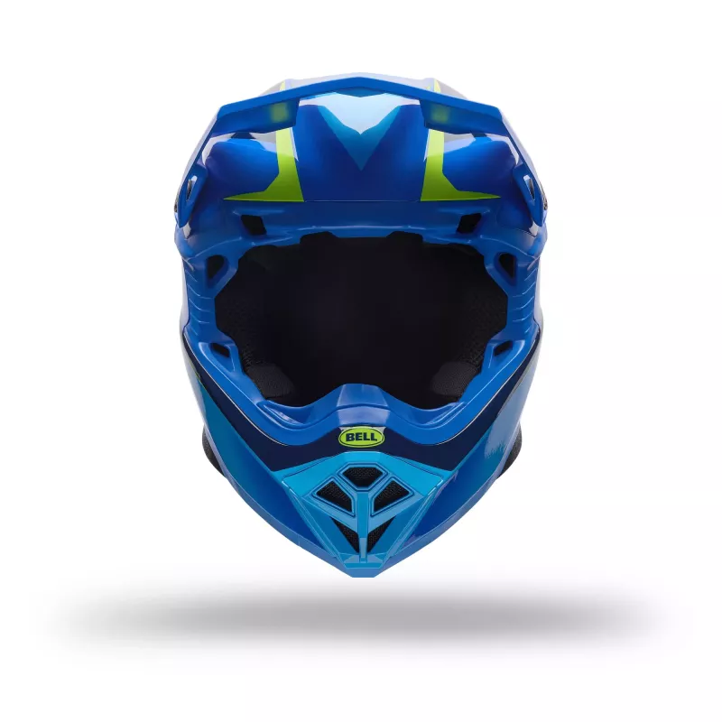 Casque BELL Moto-10 Mips PULSE - Bleu jaune 2027