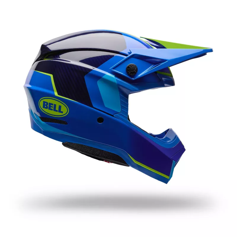 Casque BELL Moto-10 Spherical - Bleu Jaune 2027