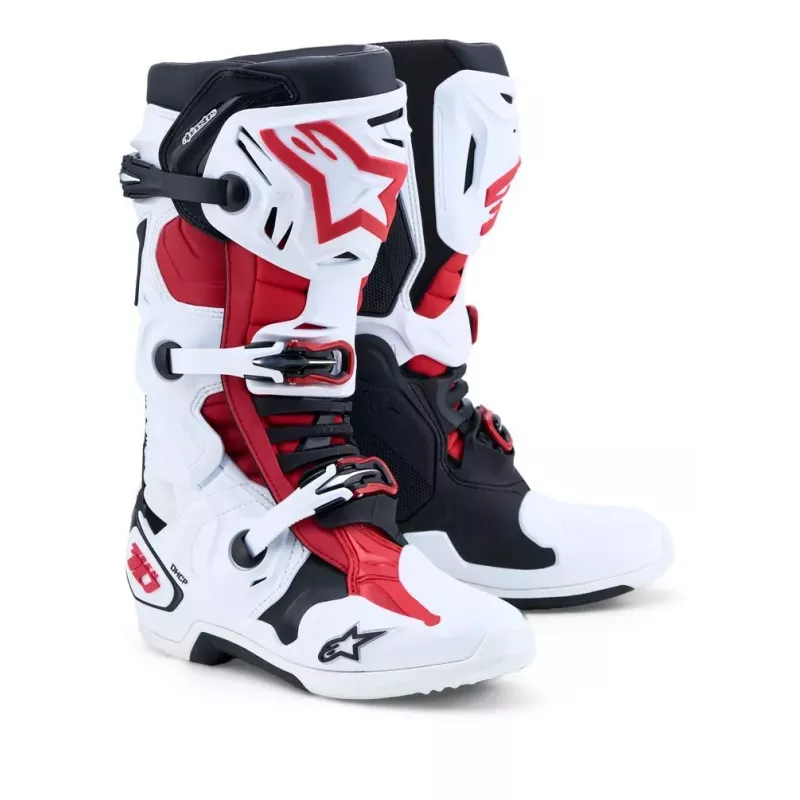 Bottes Alpinestars Tech 10 Blanc Noir Rouge 2027
