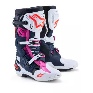Bottes Alpinestars Tech 10 Supervented Bleu Orange Rose 2027