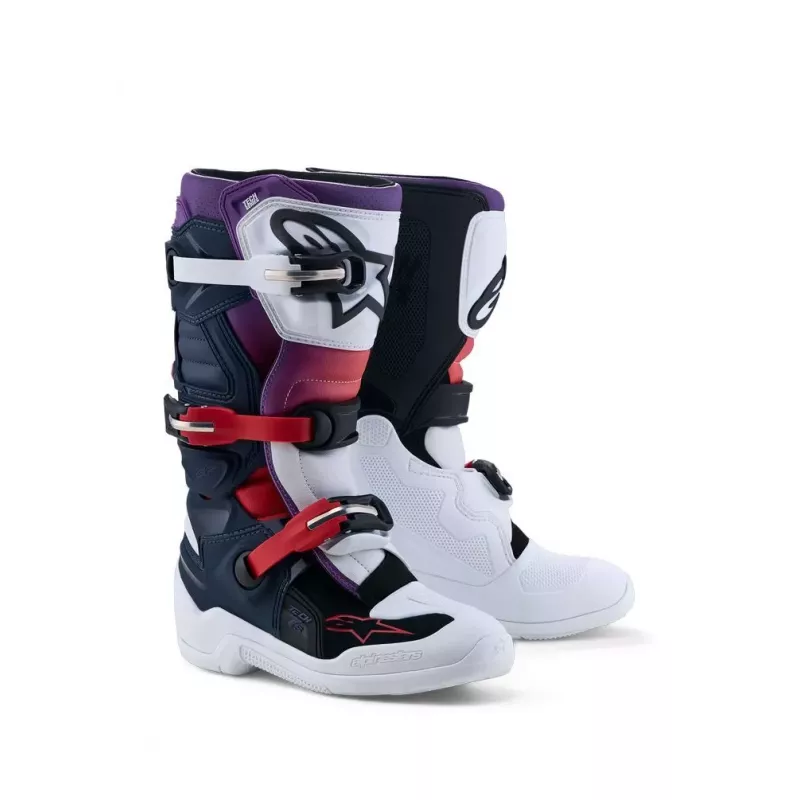 Bottes enfants ALPINESTARS TECH 7S Blanc Violet Rouge 2027