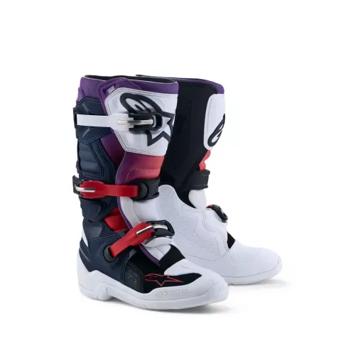 Bottes enfants ALPINESTARS TECH 7S Blanc Violet Rouge 2027