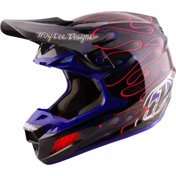 Casque TROY LEE DESIGNS SE5 Carbon Overspray - noir/magenta 2027