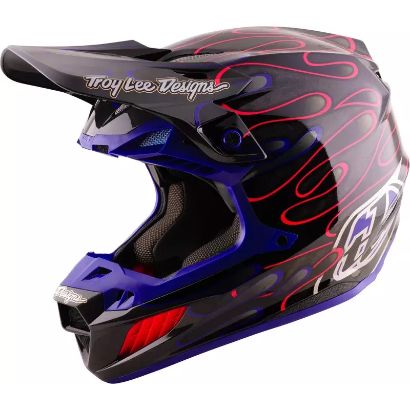 Casque TROY LEE DESIGNS SE5 Carbon Overspray - noir/magenta 2027