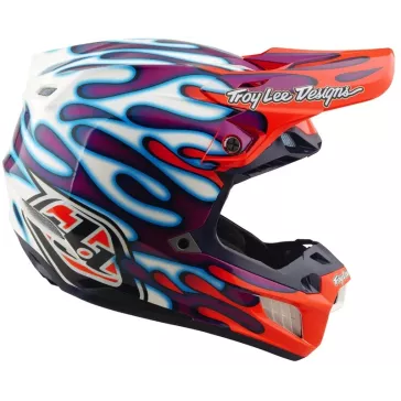 Casque TROY LEE DESIGNS SE5 Composite Mips Rouge Violet Blanc 2027