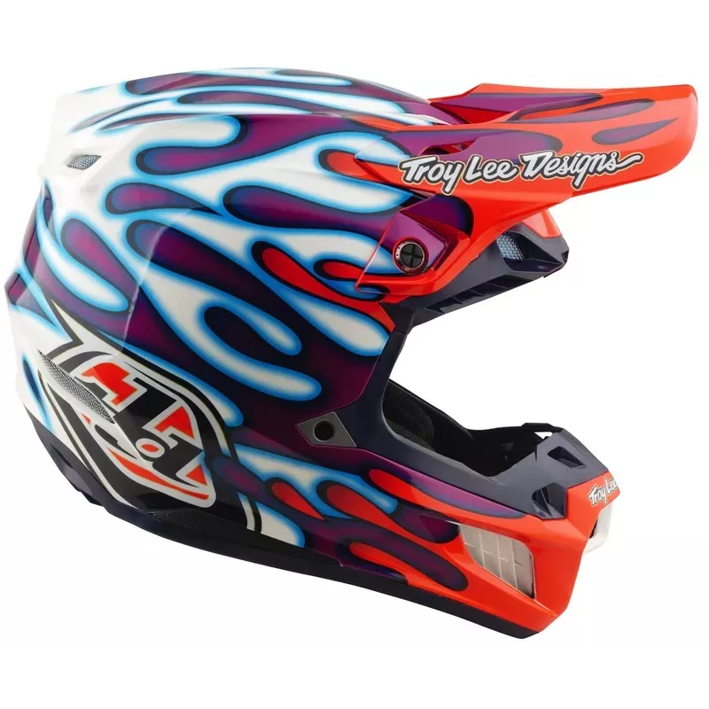 Casque TROY LEE DESIGNS SE5 Composite Mips Rouge Violet Blanc 2027