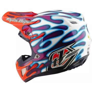 Casque TROY LEE DESIGNS SE5 Composite Mips Rouge Violet Blanc 2027
