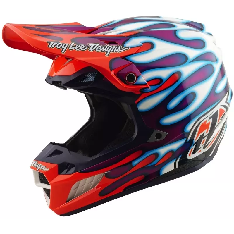 Casque TROY LEE DESIGNS SE5 Composite Mips Rouge Violet Blanc 2027