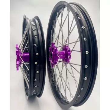 Paire de roues 2WMX YZ/F 01-24, FANTIC XX/F 21-24 noir violet