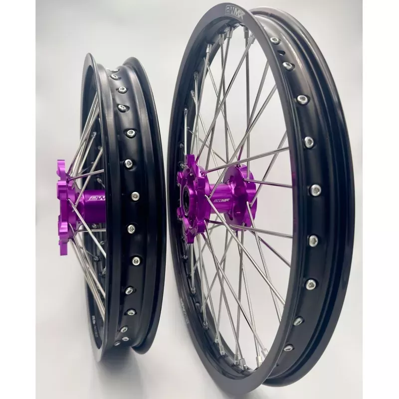 Paire de roues 2WMX YZ/F 01-24, FANTIC XX/F 21-24 noir violet