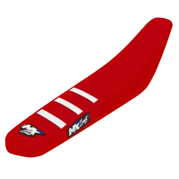 Housse de selle MX SEAT HONDA 3 ribs Rouge bandes blanche