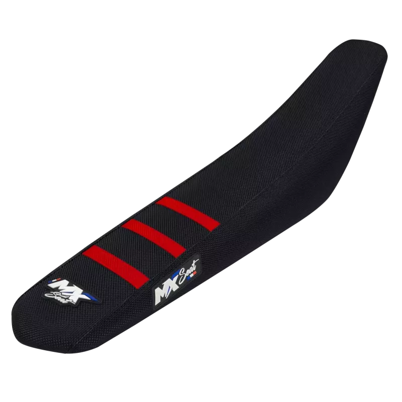 Housse de selle MX SEAT HONDA 3 ribs Noir - Rouge