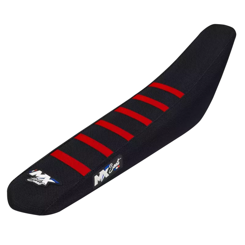 Housse de selle MX SEAT HONDA 6 ribs Noir - Rouge