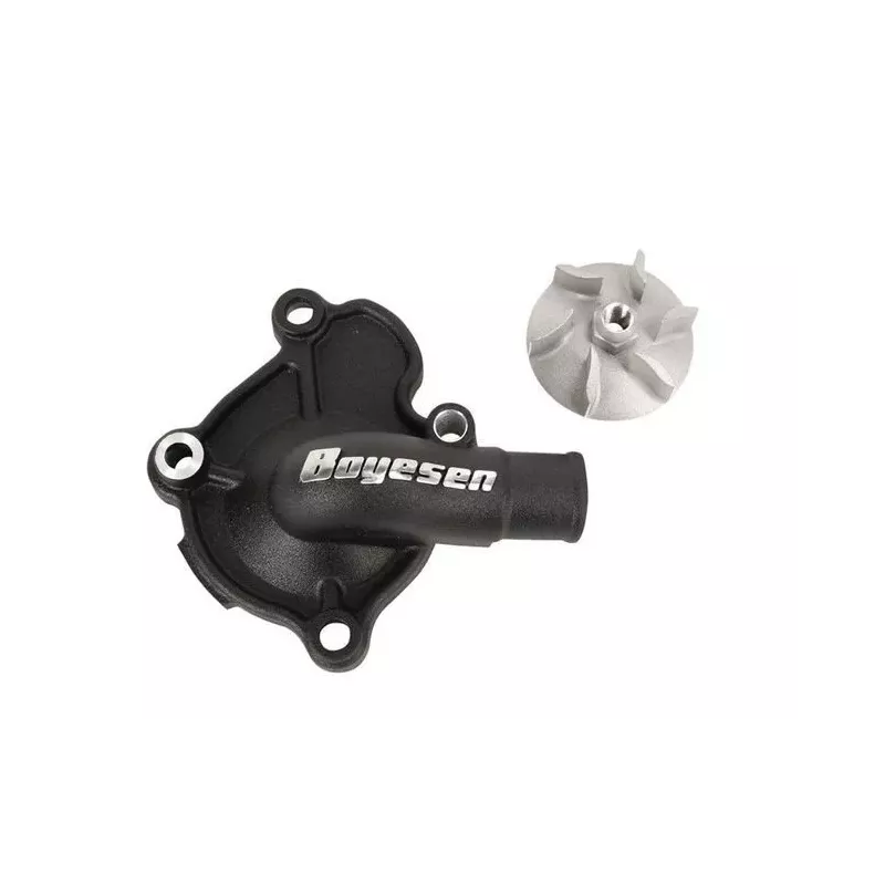 Carter de pompe à eau + hélice BOYESEN alu noir 450 YZF 14-23