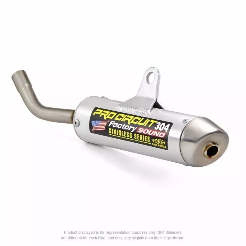 Silencieux PRO CIRCUIT 304 alu brossé/casquette inox Honda CR125R 2002/2007