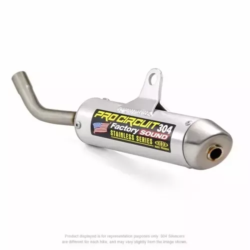 Silencieux PRO CIRCUIT 304 alu brossé/casquette inox Honda CR125R 2002/2007
