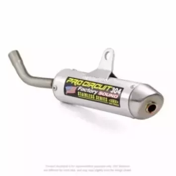 Silencieux PRO CIRCUIT 304 alu brossé/casquette inox Honda CR125R 2002/2007