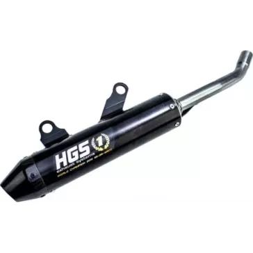 silencieux HGS 125 YZ 05-24 alu noir embout carbon