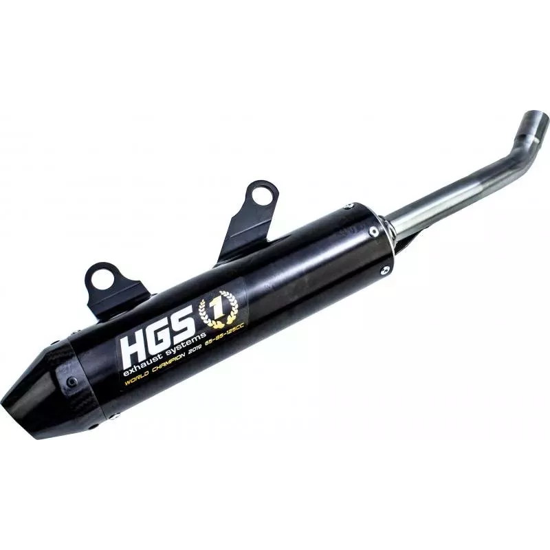 silencieux HGS 125 YZ 02-21 alu noir embout carbon