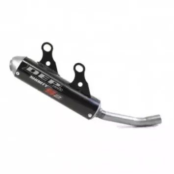 silencieux shorty DEP YAMAHA 125 YZ 22-23, FANTIC 125 XX 23-23 noir ou bleu
