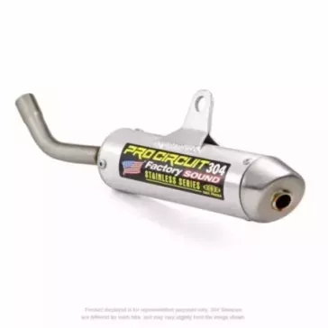 Silencieux PRO CIRCUIT 304 alu brossé/casquette inox Honda CR125R 2002/2007