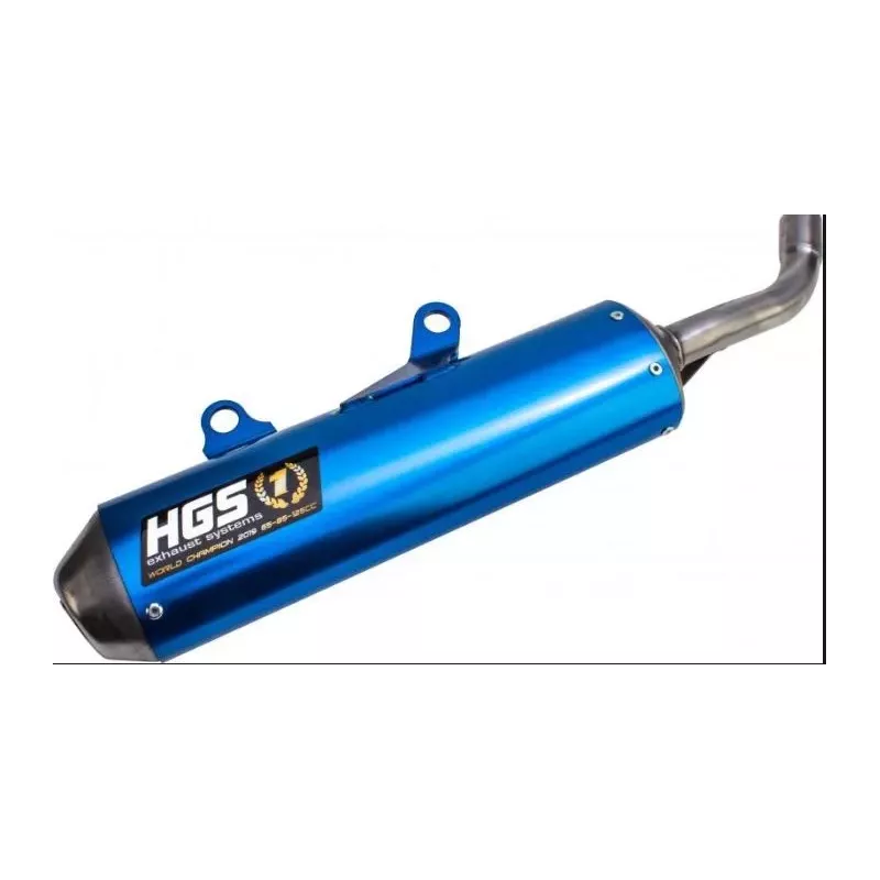 silencieux HGS bleu oval alu/embout 250 SX 19-22, 250 TC 19-22, 250 MC 2022