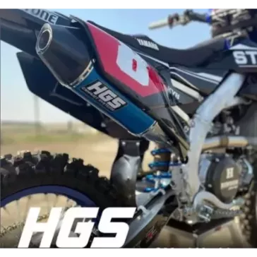 ligne HGS bleu 250 YZF 19-24 embout carbon