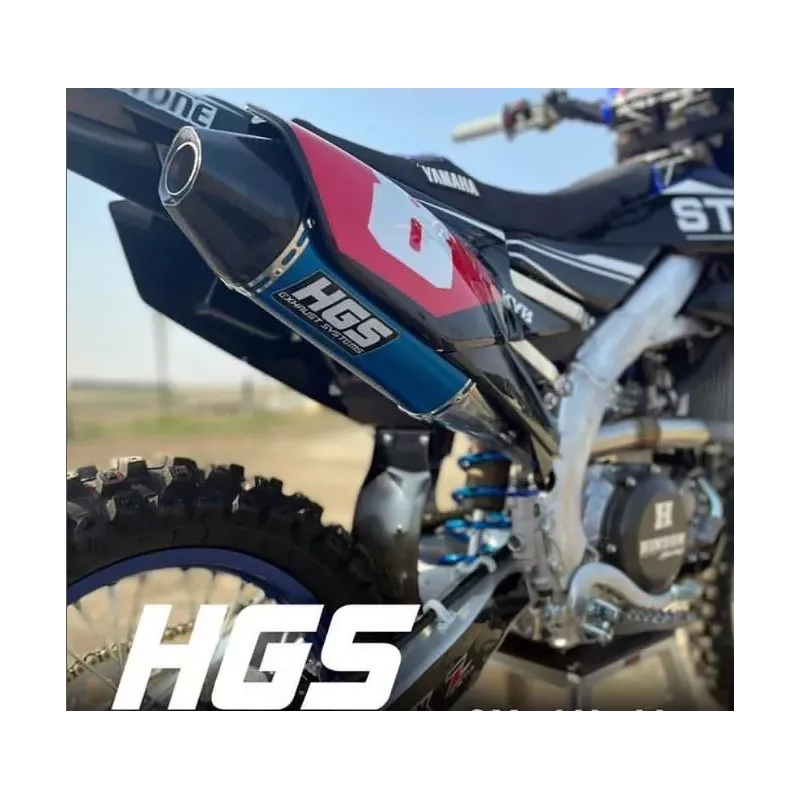 ligne HGS bleu 250 YZF 19-23 embout carbon