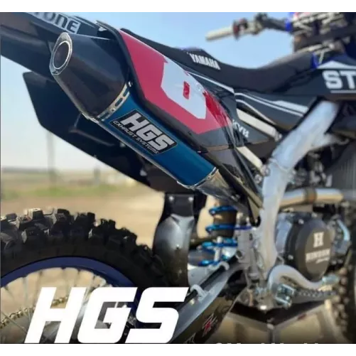 ligne HGS bleu 250 YZF 19-24 embout carbon