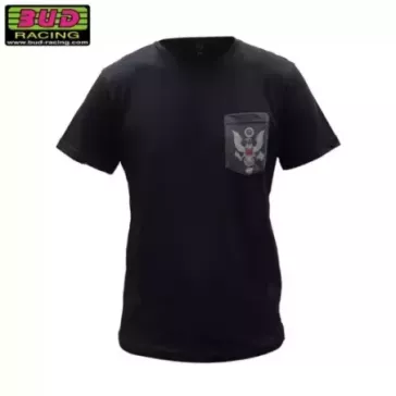 Tee shirt BUD RACING PATRIOT pocket noir gris