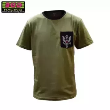Tee shirt BUD RACING PATRIOT pocket vert noir