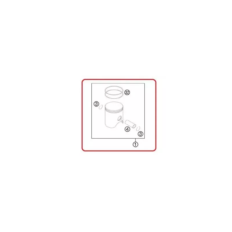 kit piston + joint KTM 300 EXC 04-16
