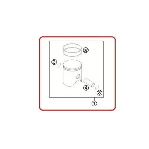 kit piston + joint KTM 300 EXC 04-16
