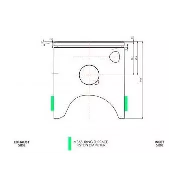 piston 125 YZ 05-21 VHM (pour bielle +3mm)