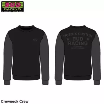 Sweat crewneck BUD RACING MOTO X2 noir gris