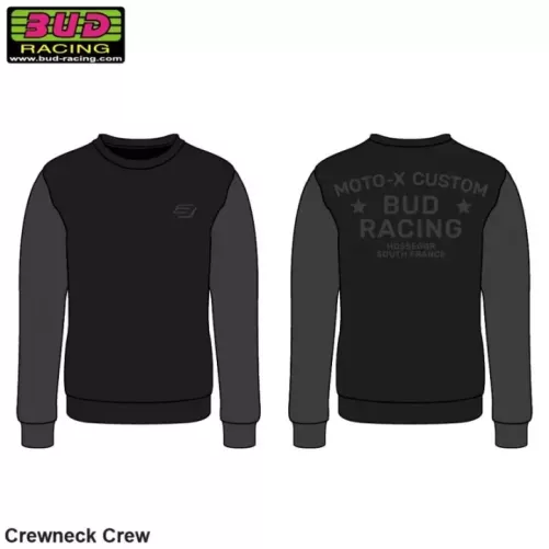 Sweat crewneck BUD RACING MOTO X2 noir gris