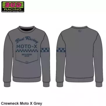 Sweat crewneck BUD RACING MOTO X2 gris