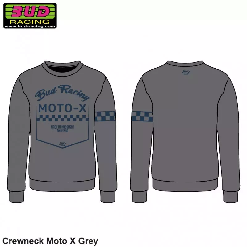 Sweat crewneck BUD RACING MOTO X2 gris