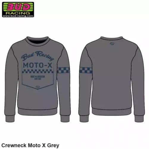 Sweat crewneck BUD RACING MOTO X2 gris