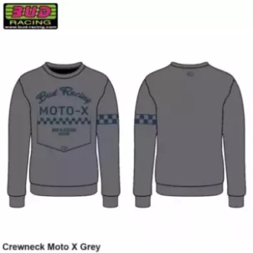 Sweat crewneck BUD RACING MOTO X2 gris