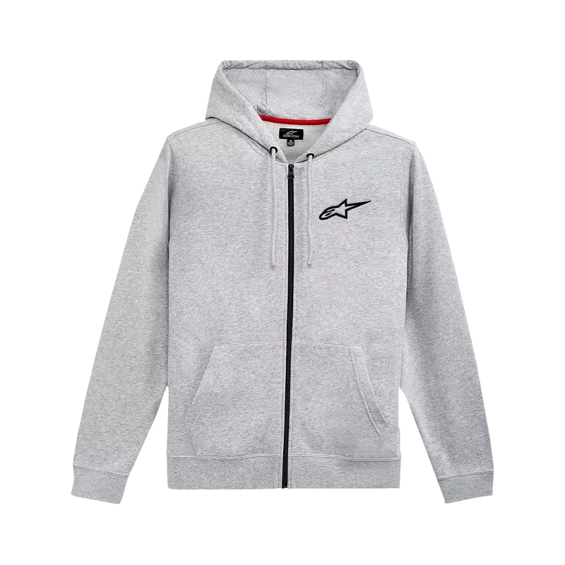Sweat-shirt à capuche ALPINESTARS Ageless avec fermeture éclair gris