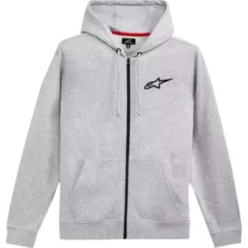 Sweat-shirt à capuche ALPINESTARS Ageless avec fermeture éclair gris