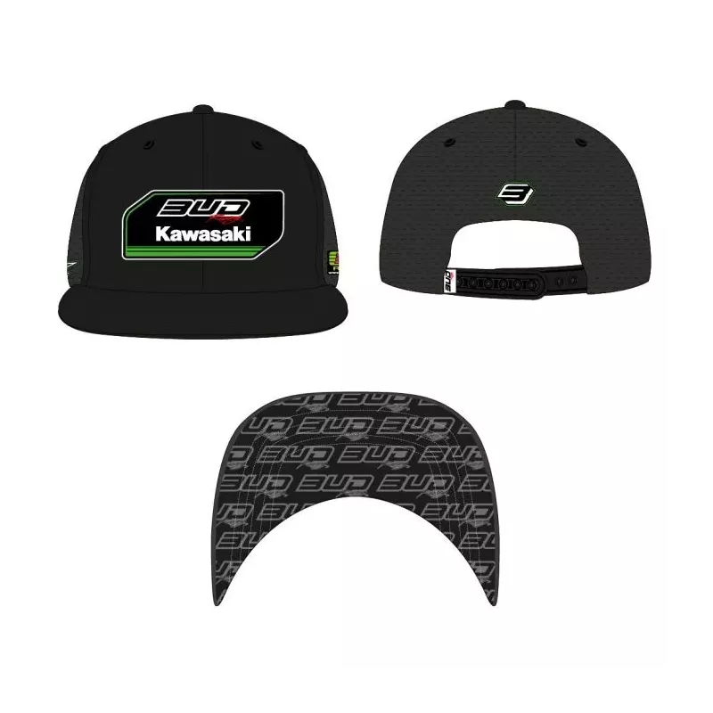 Casquette BUD RACING Kawasaki Noir
